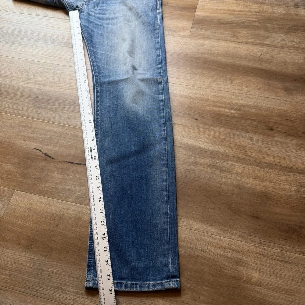 Diesel Belther Jeans Men 29x32 Blue Slim Tapered Stretch Medium Wash Faded RX380